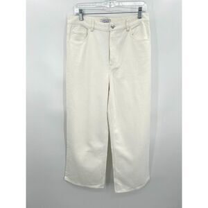 & OTHER STORIES White Wide Leg High Rise Denim Jeans Size 10